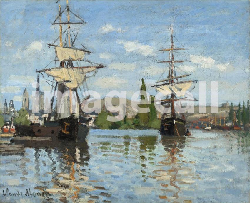 Ships Riding on the Seine at Rouen (1872 1873)