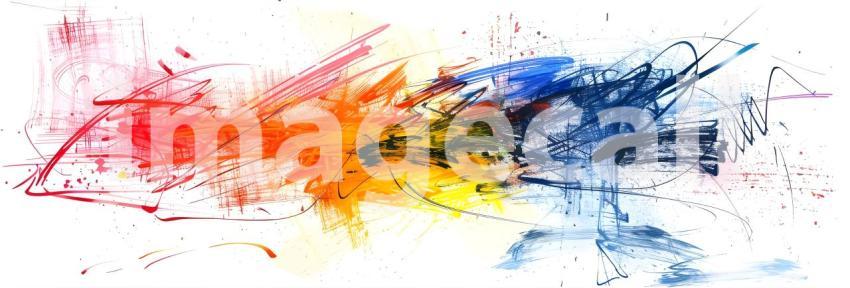 Vibrant Scribbles on White Background, Colorful Abstract Scribbles, Abstract Colorful Scribbles - Ai Generated