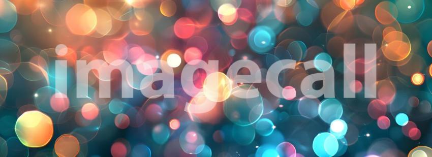 Abstract background with bokeh defocused lights and stars - Ai Generated