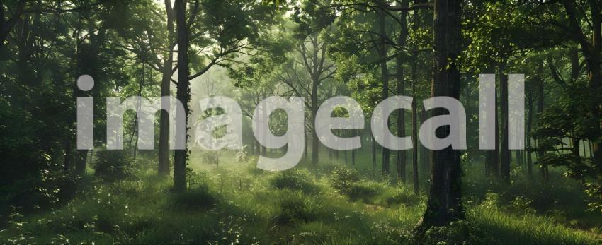 Woodlands in forest background - Ai Generated