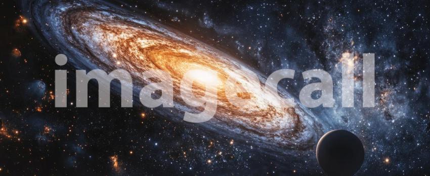 Deep Space Black Hole with Light Distortion, Cosmic Vortex, Gravitational Pull, Galactic Phenomenon Background