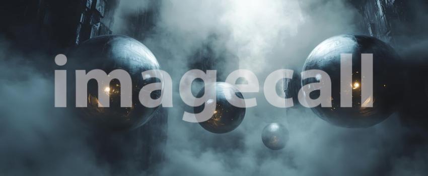 Ethereal Dark Matter Spheres Abstract Cosmic Background Texture