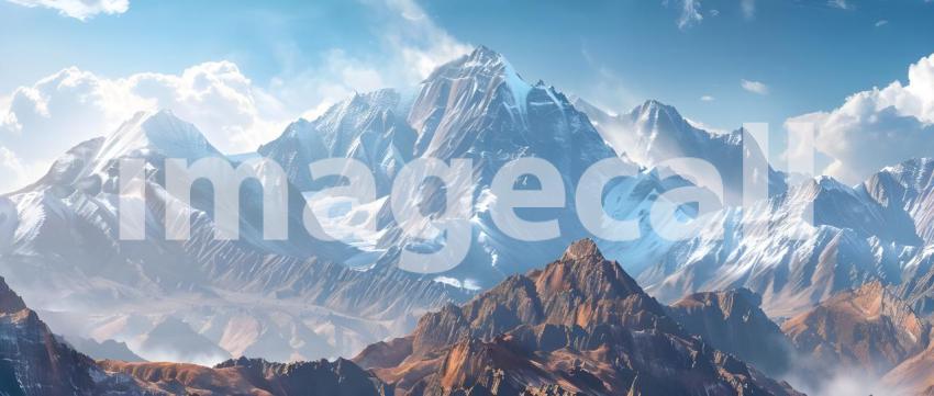 Himalayas White mountains background - Ai Generated