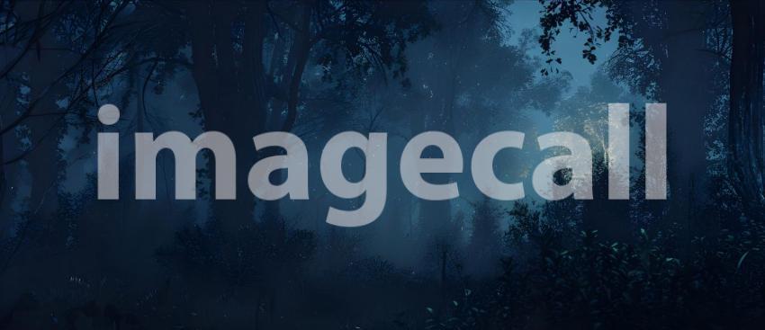 Dark forest Mysterious background - Ai Generated