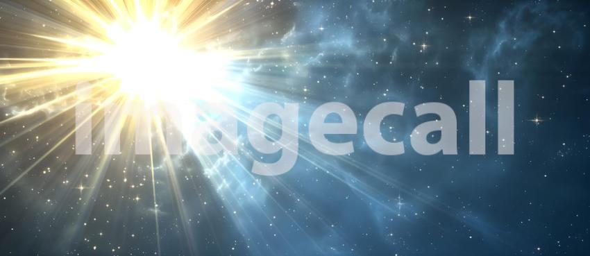 Radiant Sun Rays: Beautiful Background Scene, Gorgeous Background with Sun Rays: Natural Beauty - Ai Generated