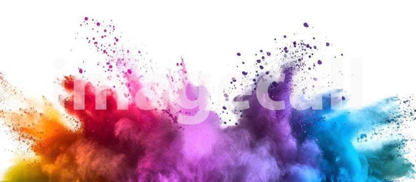 Vibrant Rainbow Holi Paint Powder Explosion - Ai Generated