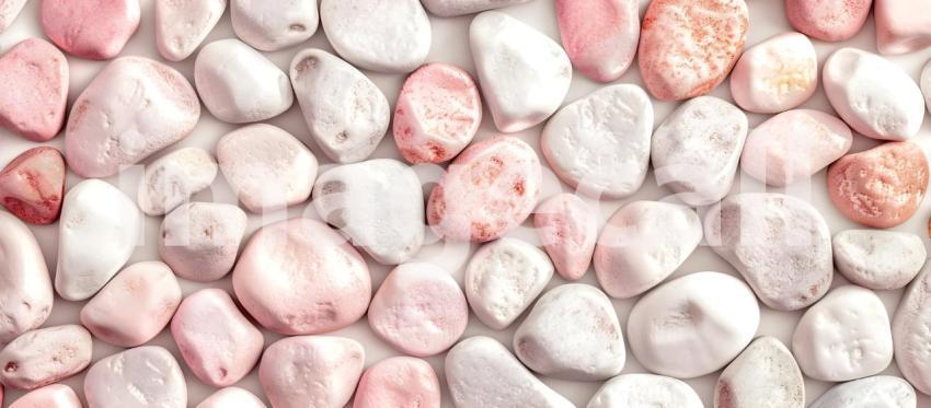 Beautiful White pink pebble texture background - Ai Generated