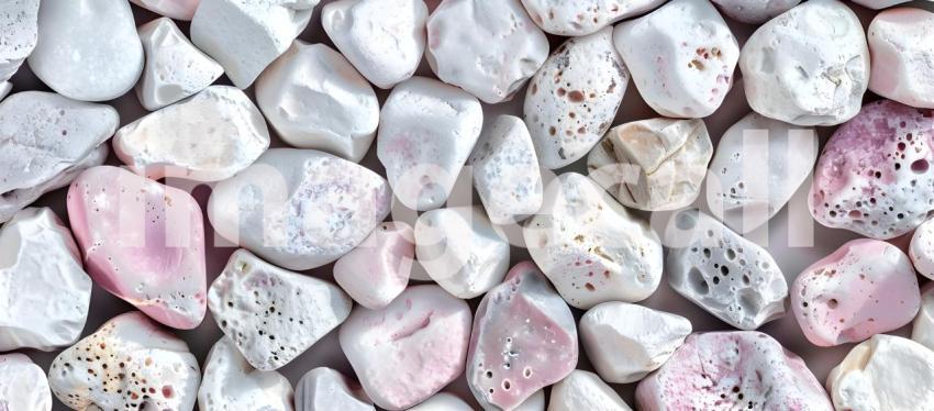 Beautiful White pink pebble texture background - Ai Generated