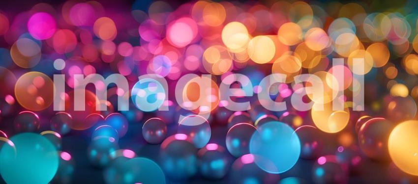 Abstract background with bokeh defocused lights and stars - Ai Generated