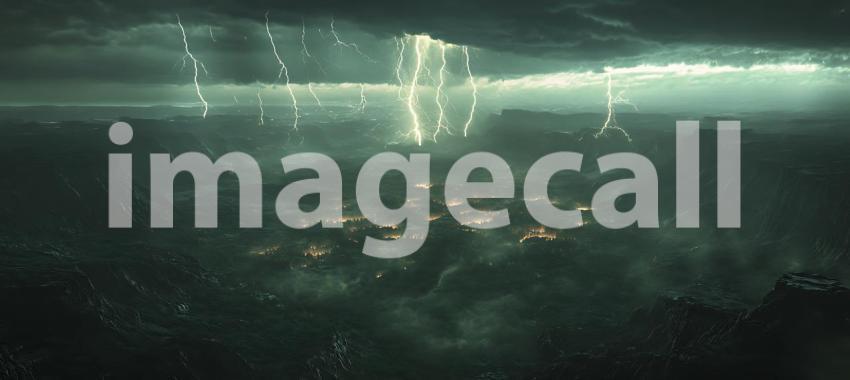 Dark City Rain Dramatic Atmospheric Image