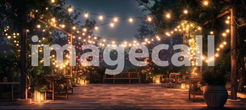 Outdoor Terrace: Cozy String Lights Ambiance, String Lights Ador