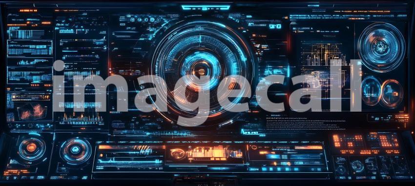 Futuristic Technology HUD Interface Background