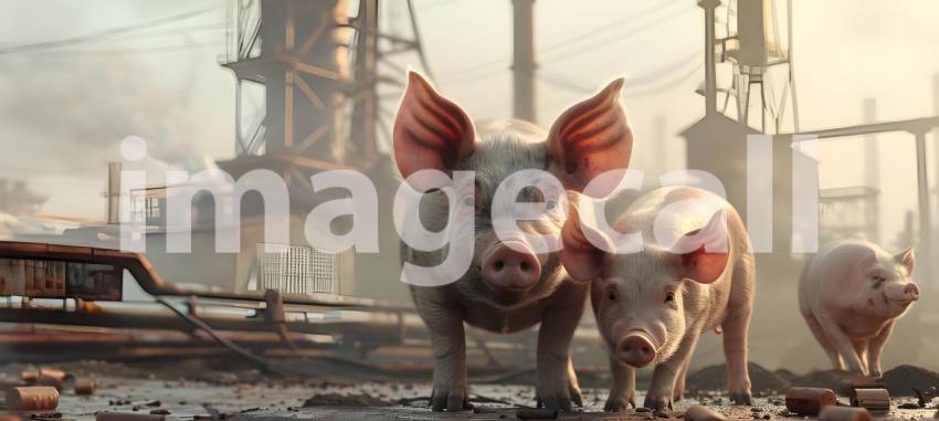 Industrial Farming: Pigs in Factory Setting, Livestock Facility: