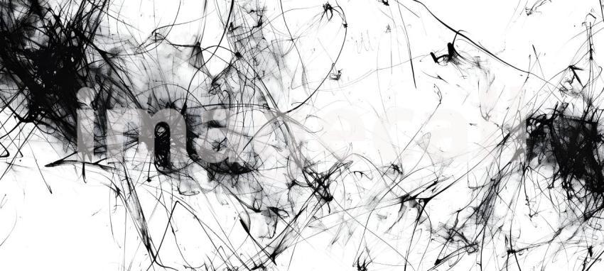 Chaotic ink pen or marker scribble texture background - Ai Generated