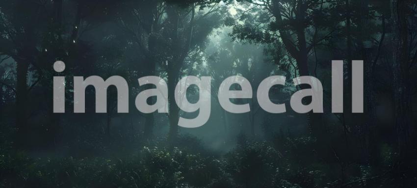 Dark forest Mysterious background - Ai Generated