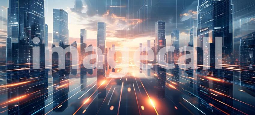 City skyscraper and skyline architecture background - Ai Generated