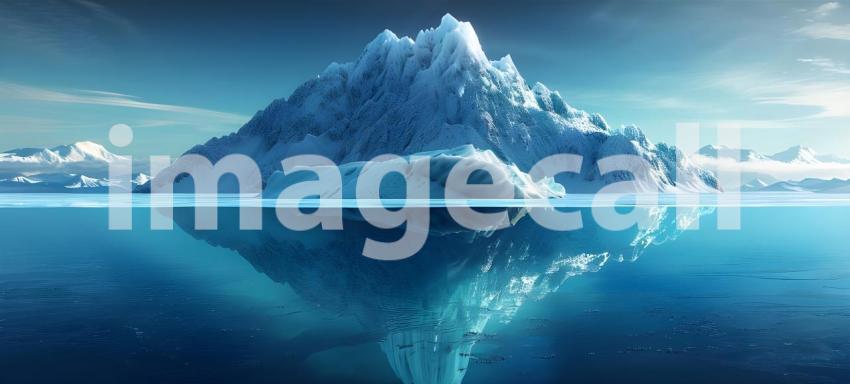 Iceberg from glacier in arctic landscape - Ai Generated