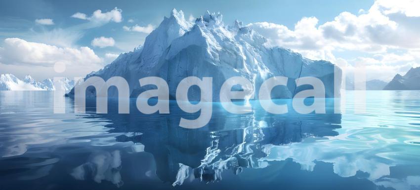 Iceberg from glacier in arctic landscape - Ai Generated
