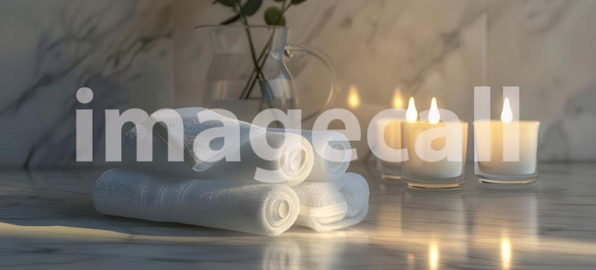 A Sanctuary of Serenity: A Spa-Inspired Setting with Soft Towels and Blossoming Orchids