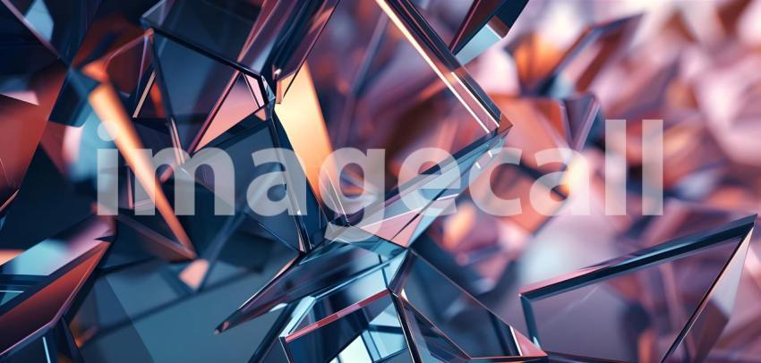 Scattered Geometric Line Shapes Abstract background - Ai Generated