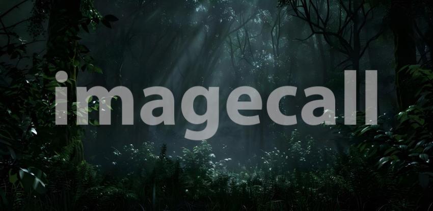 Dark forest Mysterious background - Ai Generated