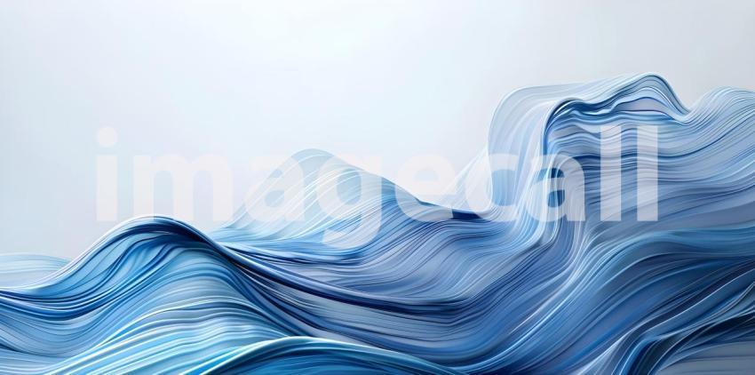 Sleek Abstract Wave Design Minimal Business Background with Dynamic Lines - Ai Generated