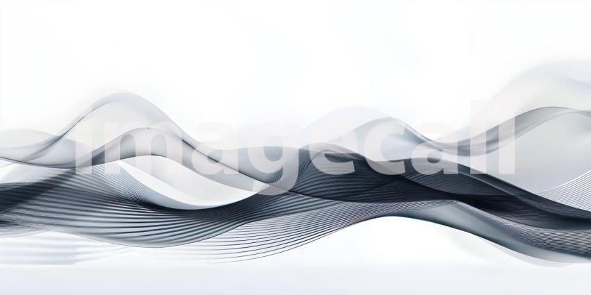 Sleek Abstract Wave Design Minimal Business Background with Dynamic Lines - Ai Generated