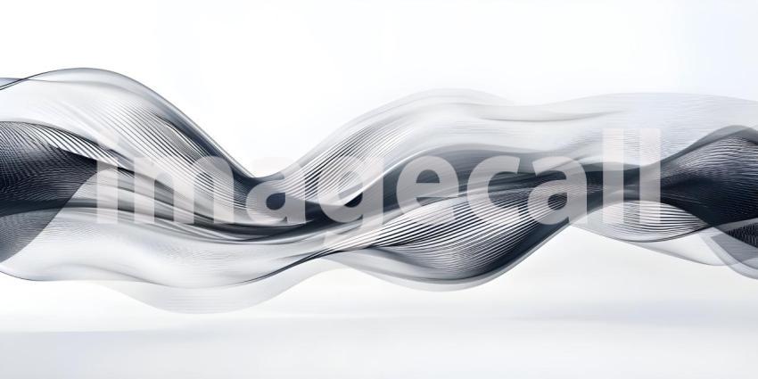 Sleek Abstract Wave Design Minimal Business Background with Dynamic Lines - Ai Generated