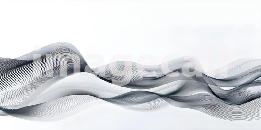 Sleek Abstract Wave Design Minimal Business Background with Dynamic Lines - Ai Generated