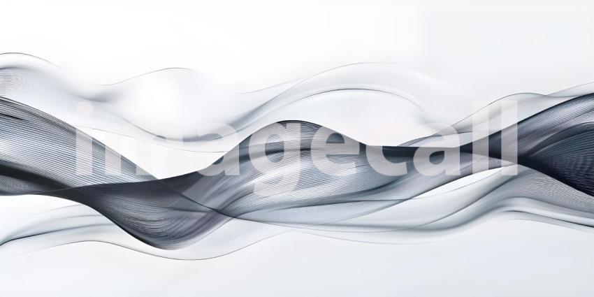 Sleek Abstract Wave Design Minimal Business Background with Dynamic Lines - Ai Generated