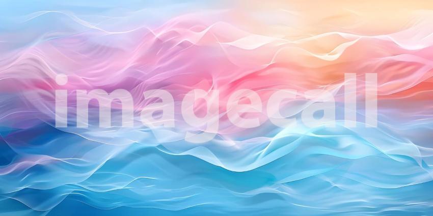 Vibrant Horizontal Wave Abstract Background, Dynamic Horizontal Wave Abstract - Ai Generated