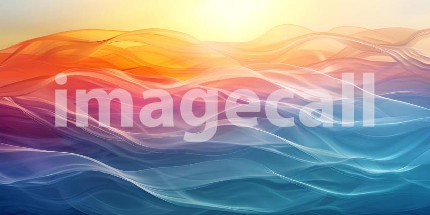 Vibrant Horizontal Wave Abstract Background, Dynamic Horizontal Wave Abstract - Ai Generated