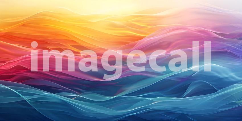Vibrant Horizontal Wave Abstract Background, Dynamic Horizontal Wave Abstract - Ai Generated