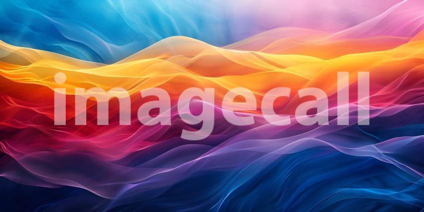 Vibrant Horizontal Wave Abstract Background, Dynamic Horizontal Wave Abstract - Ai Generated