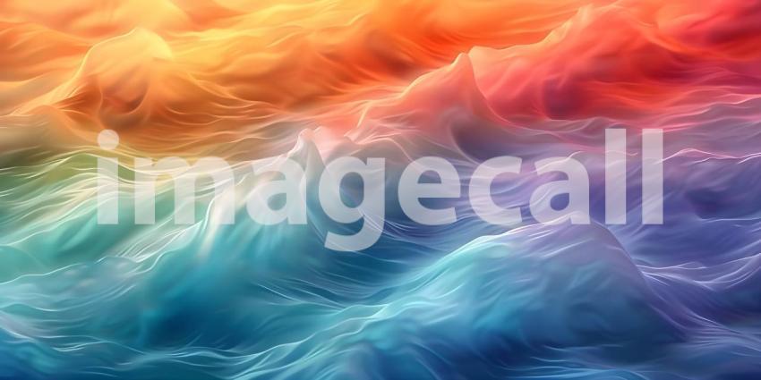 Vibrant Horizontal Wave Abstract Background, Dynamic Horizontal Wave Abstract - Ai Generated