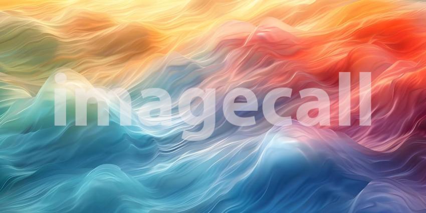 Vibrant Horizontal Wave Abstract Background, Dynamic Horizontal Wave Abstract - Ai Generated