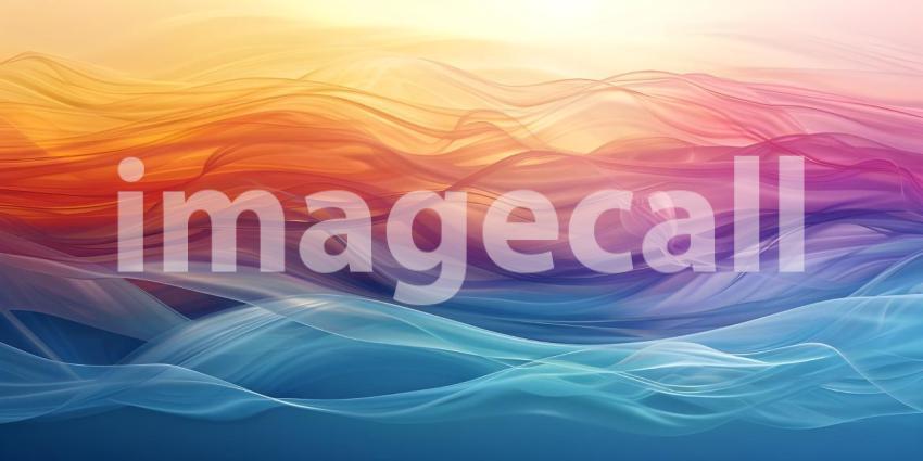 Vibrant Horizontal Wave Abstract Background, Dynamic Horizontal Wave Abstract - Ai Generated
