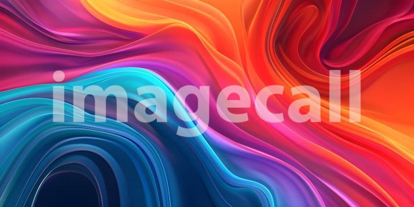Vibrant Horizontal Wave Abstract Background, Dynamic Horizontal Wave Abstract - Ai Generated