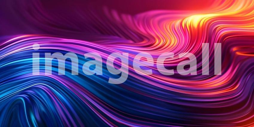 Vibrant Horizontal Wave Abstract Background, Dynamic Horizontal Wave Abstract - Ai Generated