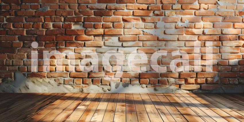 Natural Wooden Wall Background with Soft Lighting - Ai Generated