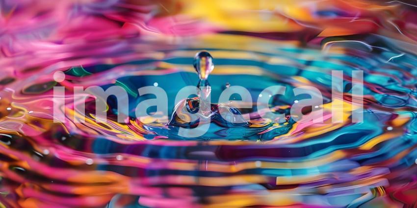 Mesmerizing Acrylic Colors in Water, Vivid Acrylic Colors Mixing in Water - Ai Generated
