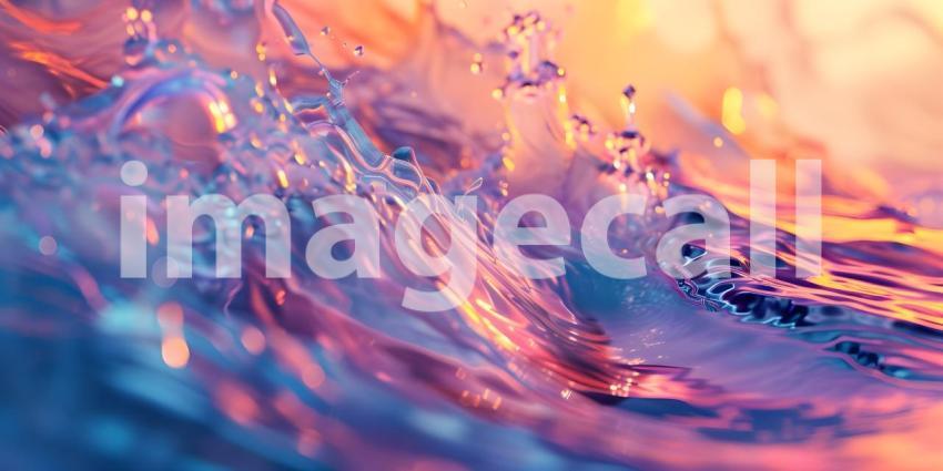 Mesmerizing Acrylic Colors in Water, Vivid Acrylic Colors Mixing in Water - Ai Generated
