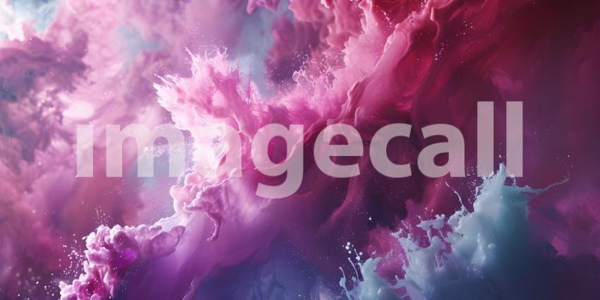 Mesmerizing Acrylic Colors in Water, Vivid Acrylic Colors Mixing in Water - Ai Generated