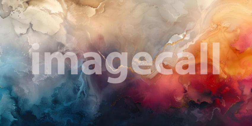 Vibrant Abstract Watercolor Background, Colorful Abstract Watercolor Splash - Ai Generated