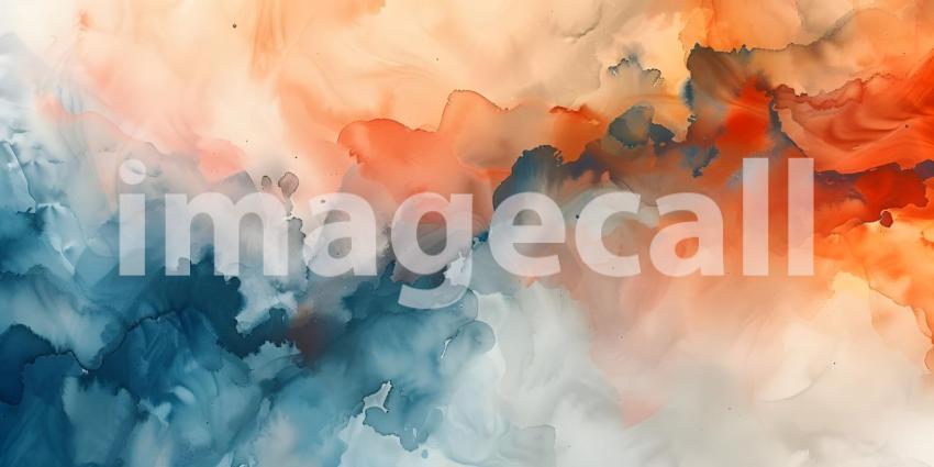 Vibrant Abstract Watercolor Background, Colorful Abstract Watercolor Splash - Ai Generated