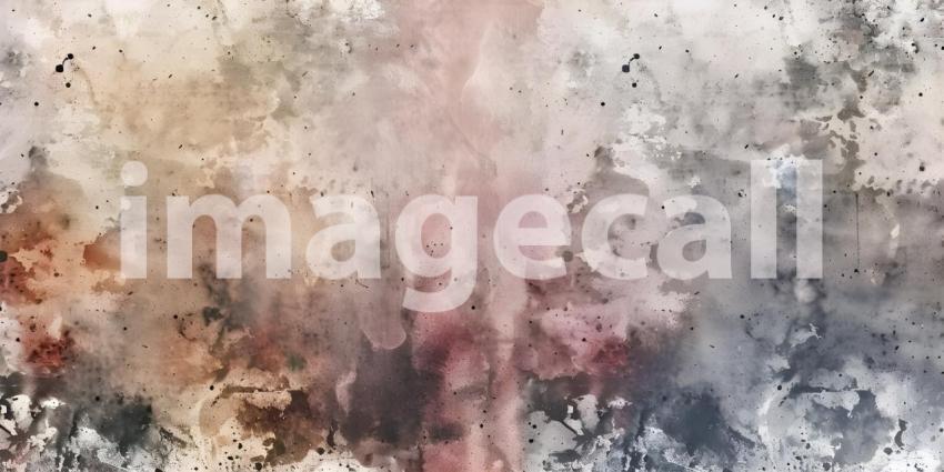 Vintage Grunge Background with Distressed Texture and Watercolor Paint Stains - Ai Generated