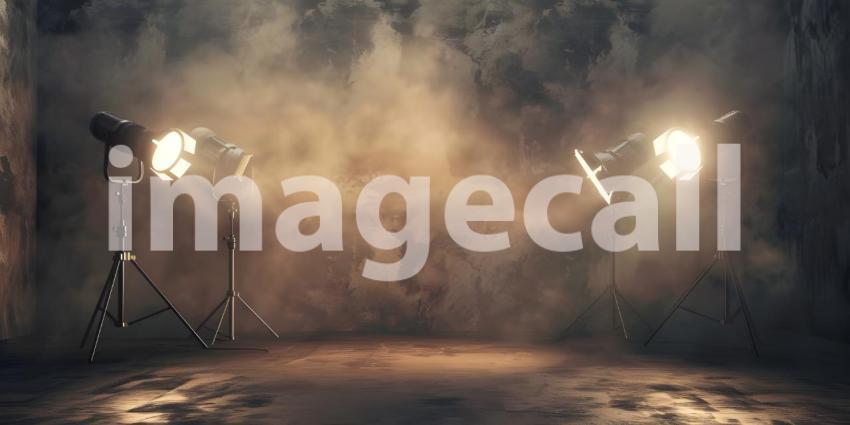 Professional Product Photography Studio with Soft Light Background - Ai Generated