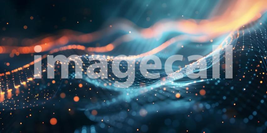 Futuristic Digital Connection, Dynamic Technology Background - Ai Generated