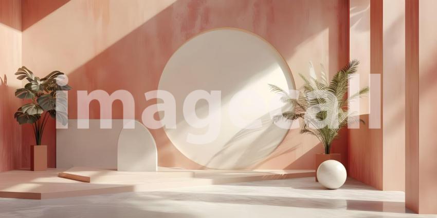 Streamlined Minimal Background, Clean and Simple Product Presentation Background - Ai Generated