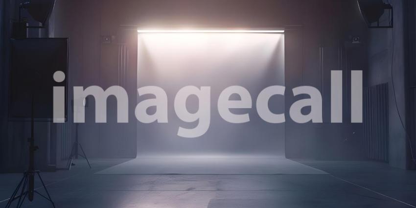 Sleek Smokey Studio Background, Elegant Smokey Studio Setting - Ai Generated